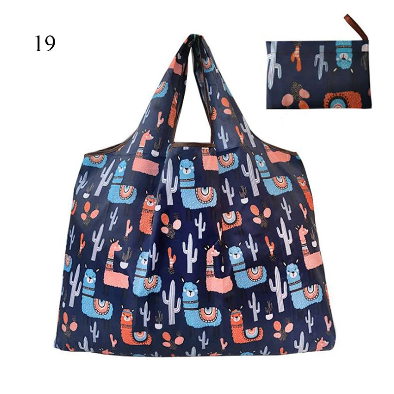 Thick Foldable Shopping Storage Bag Large Capacity Reusable Grocery Bag Eco Friendly Supermarket Waterproof Shoulder Bag