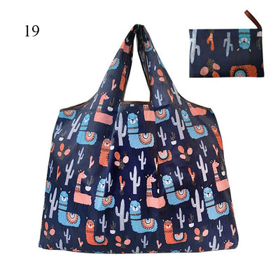 Thick Foldable Shopping Storage Bag Large Capacity Reusable Grocery Bag Eco Friendly Supermarket Waterproof Shoulder Bag