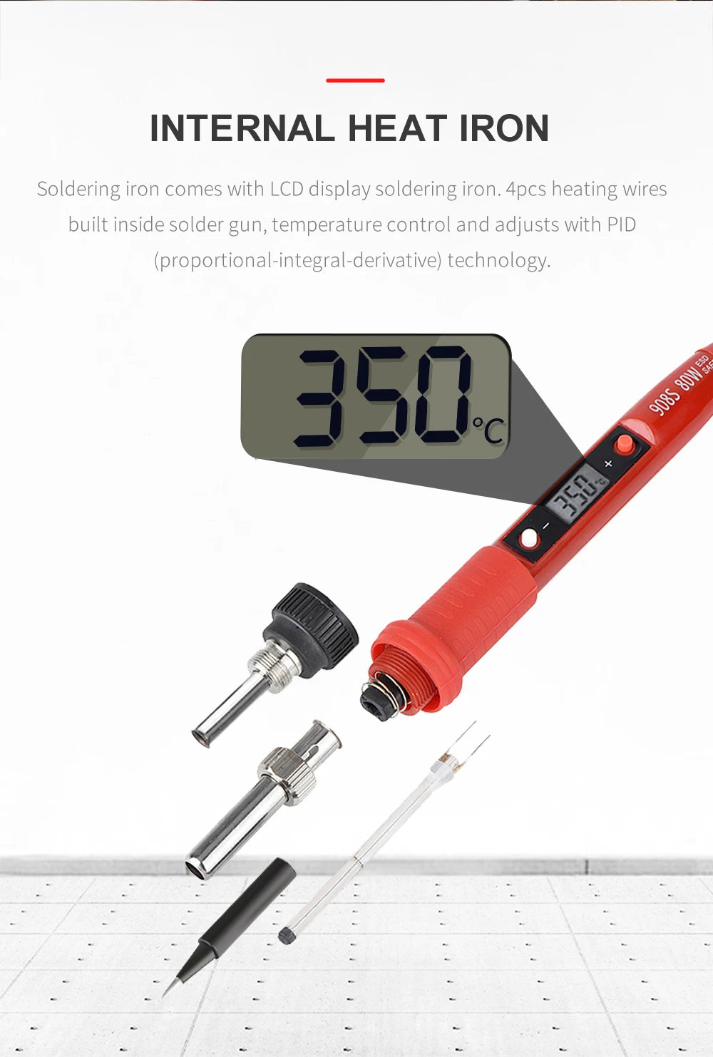 JCD 80W Electric Soldering Iron Kit