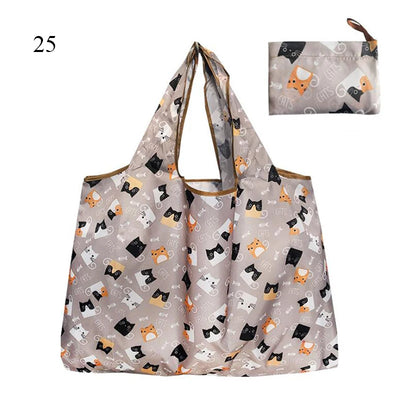 Thick Foldable Shopping Storage Bag Large Capacity Reusable Grocery Bag Eco Friendly Supermarket Waterproof Shoulder Bag