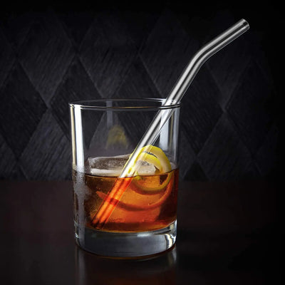 High Borosilicate Glass Straws Eco Friendly Reusable Drinking Straw for Smoothies Cocktails Bar Accessories Straws with Brushes