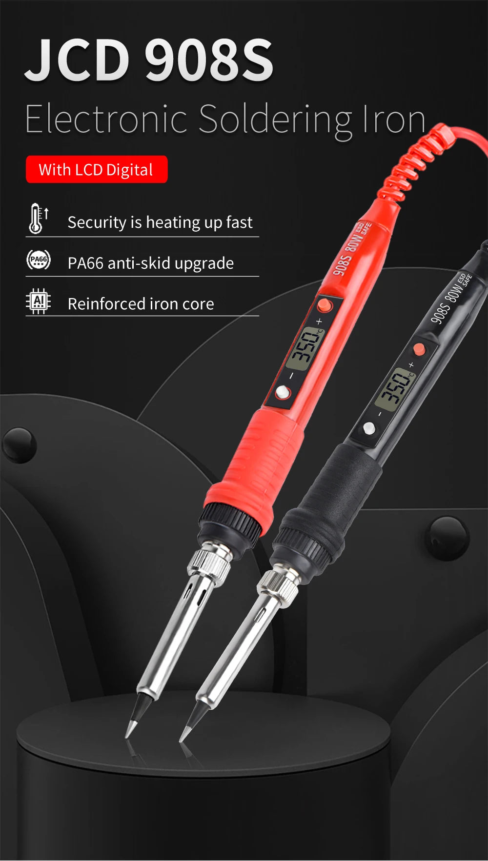 JCD 80W Electric Soldering Iron Kit