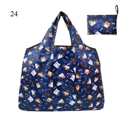 Thick Foldable Shopping Storage Bag Large Capacity Reusable Grocery Bag Eco Friendly Supermarket Waterproof Shoulder Bag