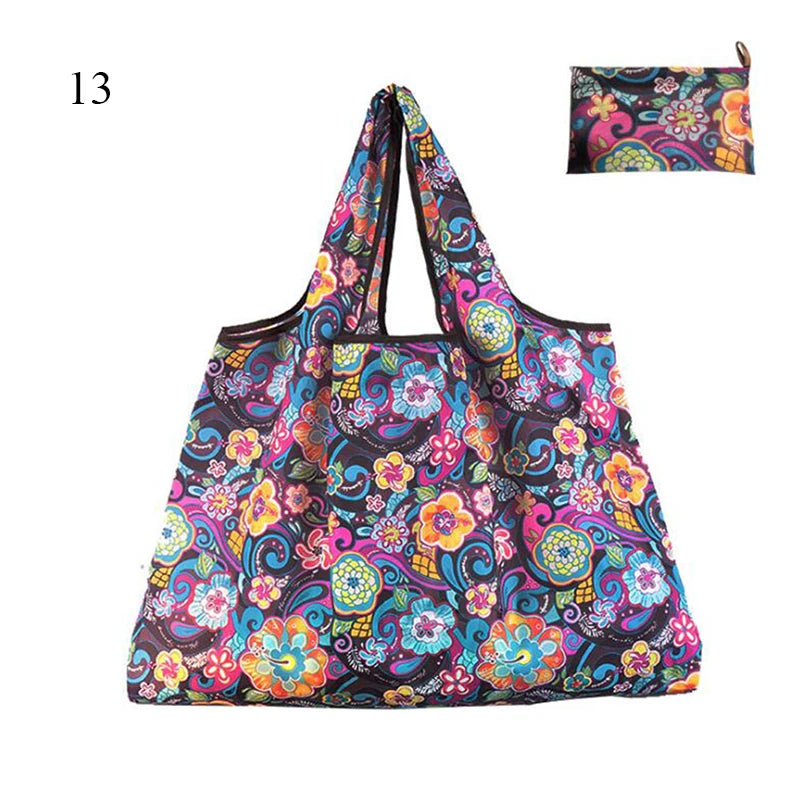 Thick Foldable Shopping Storage Bag Large Capacity Reusable Grocery Bag Eco Friendly Supermarket Waterproof Shoulder Bag