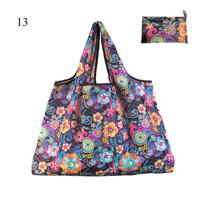 Thick Foldable Shopping Storage Bag Large Capacity Reusable Grocery Bag Eco Friendly Supermarket Waterproof Shoulder Bag