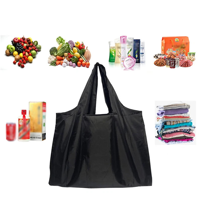 Thick Foldable Shopping Storage Bag Large Capacity Reusable Grocery Bag Eco Friendly Supermarket Waterproof Shoulder Bag