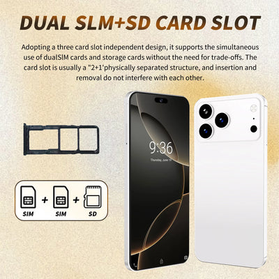 I 17 Pro Max 5G Smartphone 108MP Triple Camera 8GB+256GB 6000mAh Fast Charge Global Version Cross-Border Hot Selle - Pulse Electro