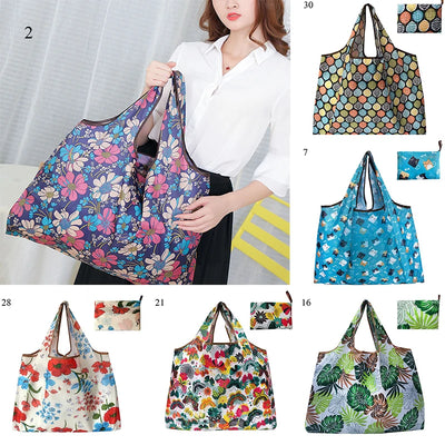 Thick Foldable Shopping Storage Bag Large Capacity Reusable Grocery Bag Eco Friendly Supermarket Waterproof Shoulder Bag