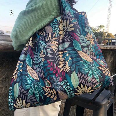 Thick Foldable Shopping Storage Bag Large Capacity Reusable Grocery Bag Eco Friendly Supermarket Waterproof Shoulder Bag