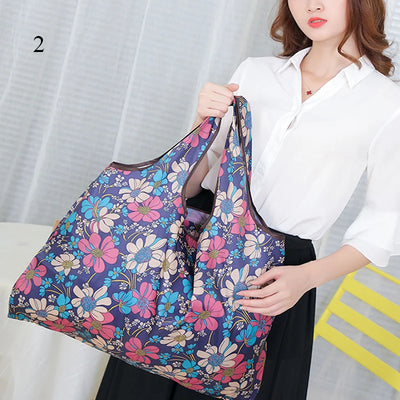 Thick Foldable Shopping Storage Bag Large Capacity Reusable Grocery Bag Eco Friendly Supermarket Waterproof Shoulder Bag