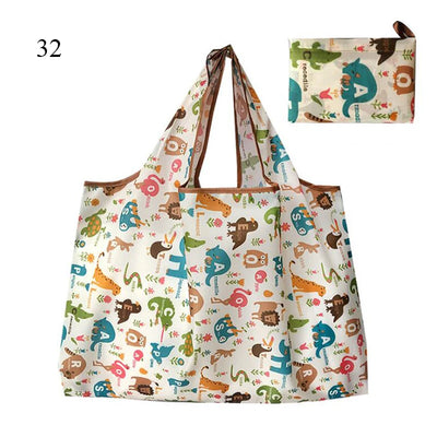 Thick Foldable Shopping Storage Bag Large Capacity Reusable Grocery Bag Eco Friendly Supermarket Waterproof Shoulder Bag