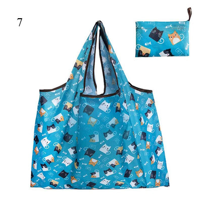Thick Foldable Shopping Storage Bag Large Capacity Reusable Grocery Bag Eco Friendly Supermarket Waterproof Shoulder Bag