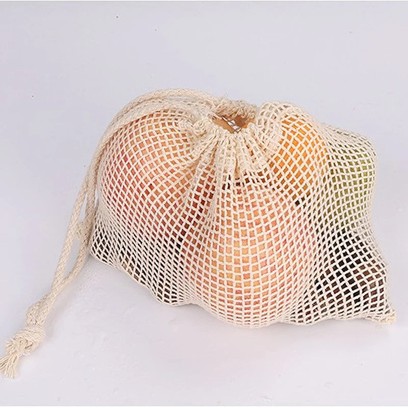 3 6 10pcs Reusable Produce Bags Set Eco Bag Cotton Mesh Vegetable Bags for Fruit Vegetable Storage Bags Reusable Shopping Bag
