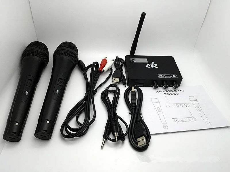 Handheld Wireless Karaoke Microphone Karaoke Player Home Karaoke Echo Mixer System Digital Sound Audio Mixer Singing Machine