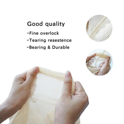 3 6 10pcs Reusable Produce Bags Set Eco Bag Cotton Mesh Vegetable Bags for Fruit Vegetable Storage Bags Reusable Shopping Bag