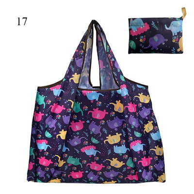 Thick Foldable Shopping Storage Bag Large Capacity Reusable Grocery Bag Eco Friendly Supermarket Waterproof Shoulder Bag