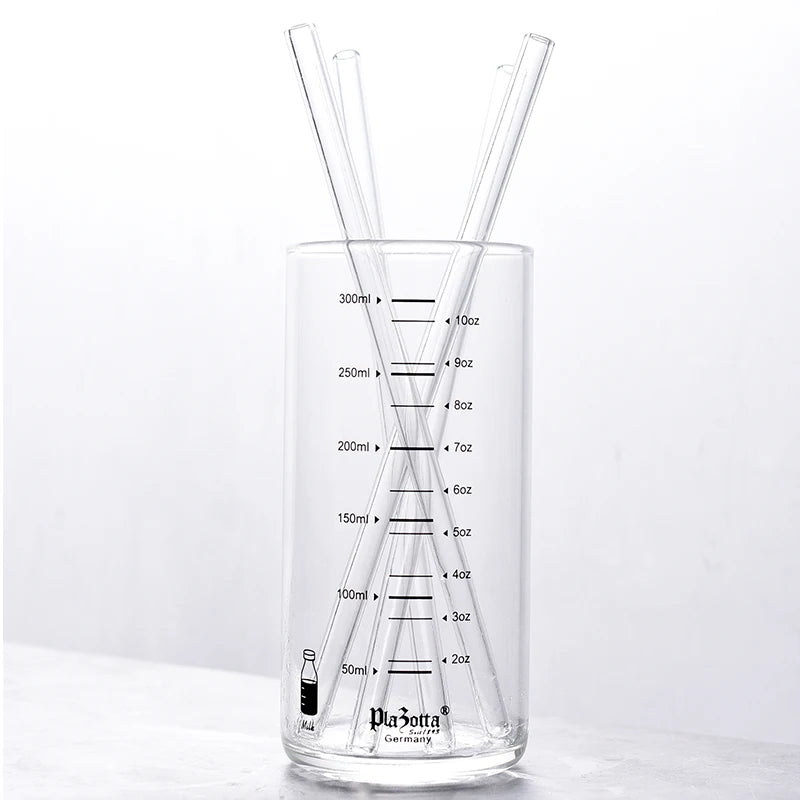 High Borosilicate Glass Straws Eco Friendly Reusable Drinking Straw for Smoothies Cocktails Bar Accessories Straws with Brushes