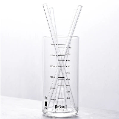 High Borosilicate Glass Straws Eco Friendly Reusable Drinking Straw for Smoothies Cocktails Bar Accessories Straws with Brushes