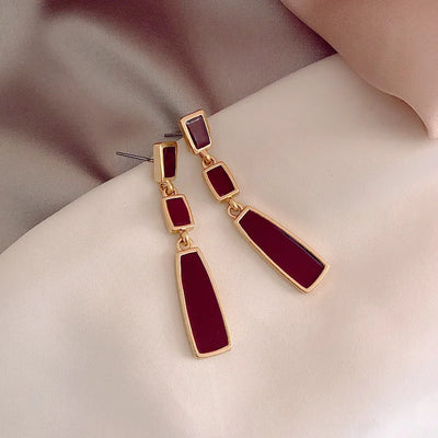 S925 Silver Needle Green Crystal Female Niche Design Earrings New Fashion Temperament Rhinestone Geometric Earrings Jewelry