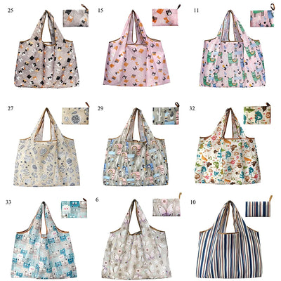 Thick Foldable Shopping Storage Bag Large Capacity Reusable Grocery Bag Eco Friendly Supermarket Waterproof Shoulder Bag