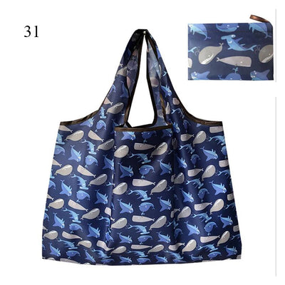 Thick Foldable Shopping Storage Bag Large Capacity Reusable Grocery Bag Eco Friendly Supermarket Waterproof Shoulder Bag
