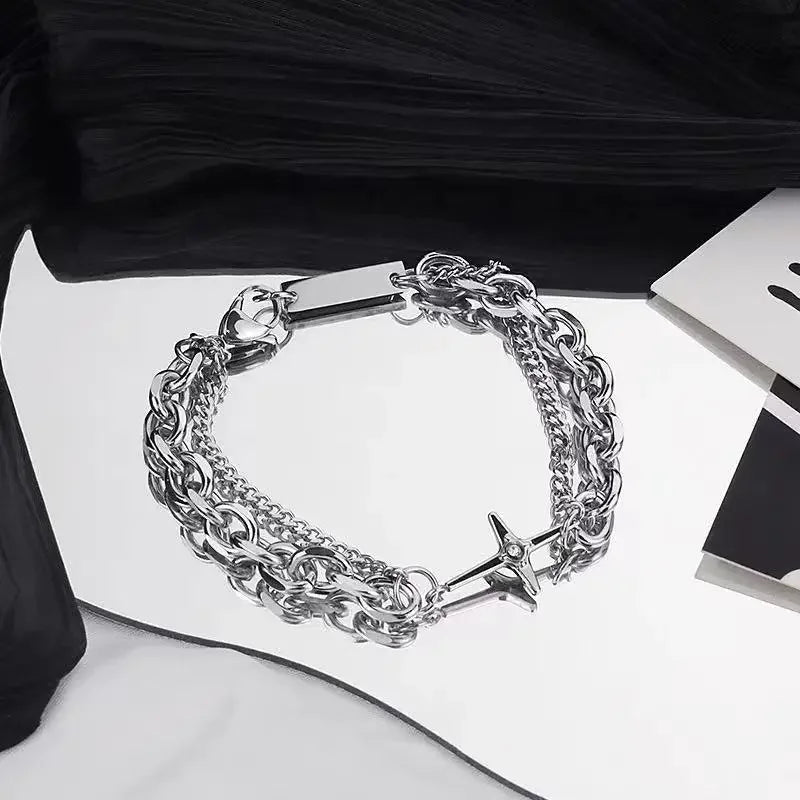 5Pcs Set Gold/Silver Color Fashion Charm Bracelet Women Retro Glossy Geometric Metal Twist Chain Bangles Bracelet Set Jewelry