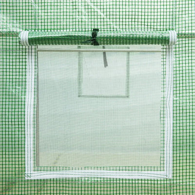 6x3x2m Big PE Polytunnel 12 windows Grow Plant Tunnel Polytunnel Greenhouse Waterproof and UV Protection Tent