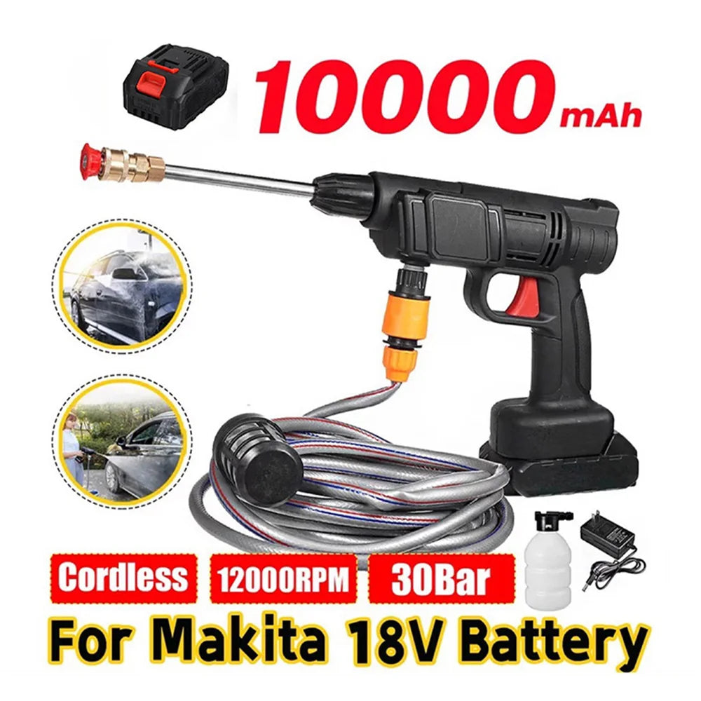 30BAR Cordless High Pressure Cleaner Washer Spray Water Gun