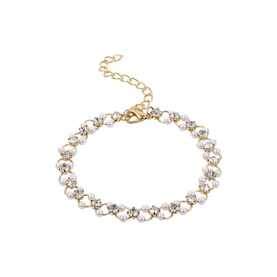 5Pcs Set Gold/Silver Color Fashion Charm Bracelet Women Retro Glossy Geometric Metal Twist Chain Bangles Bracelet Set Jewelry