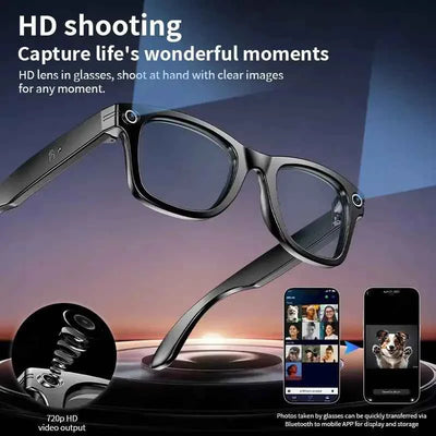 AI Smart Glasses with 8MP Camera, Bluetooth Call & Music Play, 100+ Languages Translation for Men and Women 2025 - Pulse Electro