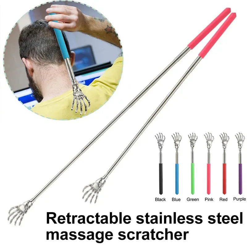 New Telescoping Stainless Steel Products Back Scratcher Back Scratching Relaxation Massager Kit