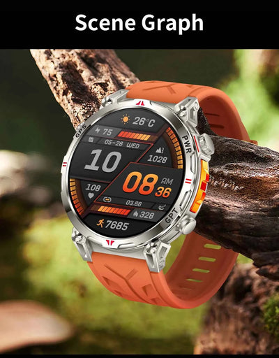 2025 New Military GPS Smartwatch T-Rex3 with 5ATM Waterproof, 650mAh Battery, Heart Rate Monitor, Compass, AI GPT, and Sports Tracker for Men - Pulse Electro