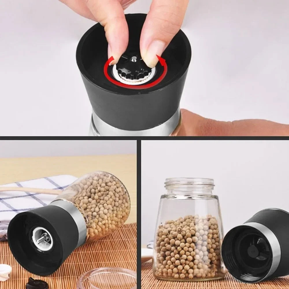 Manual Salt Pepper Mill Adjustable  Seasoning Bottle