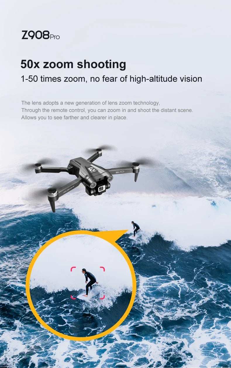 Xiaomi Z908Pro Max Drone Professional Dual Camera HD 8K Brushless Motor GPS FPV Obstacle Avoidance Folding Quadcopter UVA 10000M