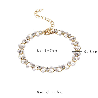 5Pcs Set Gold/Silver Color Fashion Charm Bracelet Women Retro Glossy Geometric Metal Twist Chain Bangles Bracelet Set Jewelry