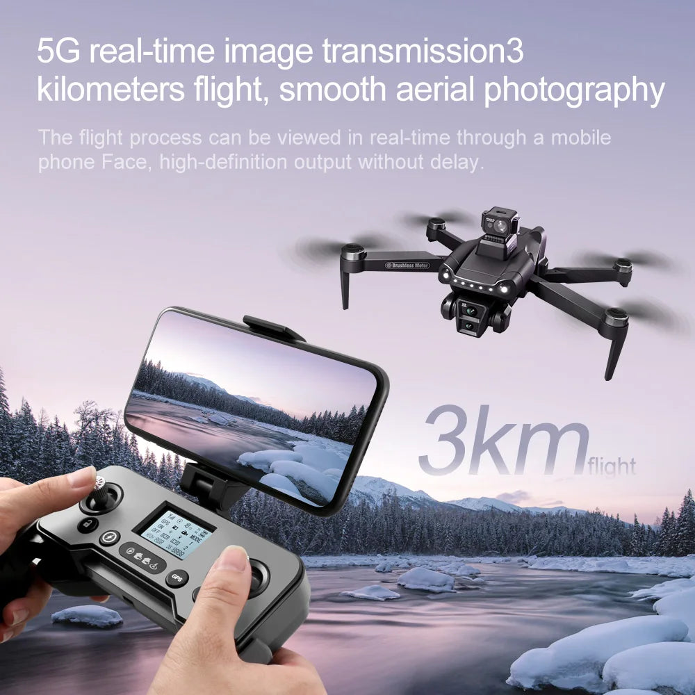 Xiaomi V198GPS Professional Drone ESC 8K  HD Camera Brushless Obstacle Avoidance Aerial Optical Foldable Quadcopter Mini Drone