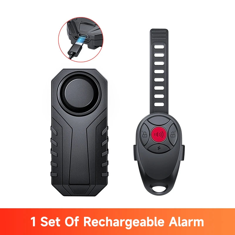 ELECTOP Bicycle Alarm 113dB Anti-Theft Wireless Vibration Remote Control Bike Motorbike Alarms