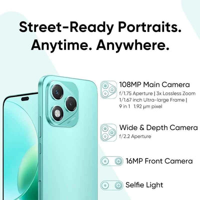 2025 HONOR 400 Lite 5G Smartphone with Mediatek Dimensity 7025, 6.7'' 120Hz AMOLED Display, 108MP Camera, and 5230mAh Battery - Pulse Electro