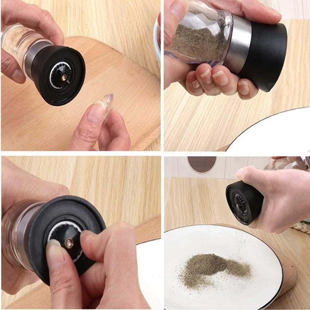 Manual Salt Pepper Mill Adjustable  Seasoning Bottle