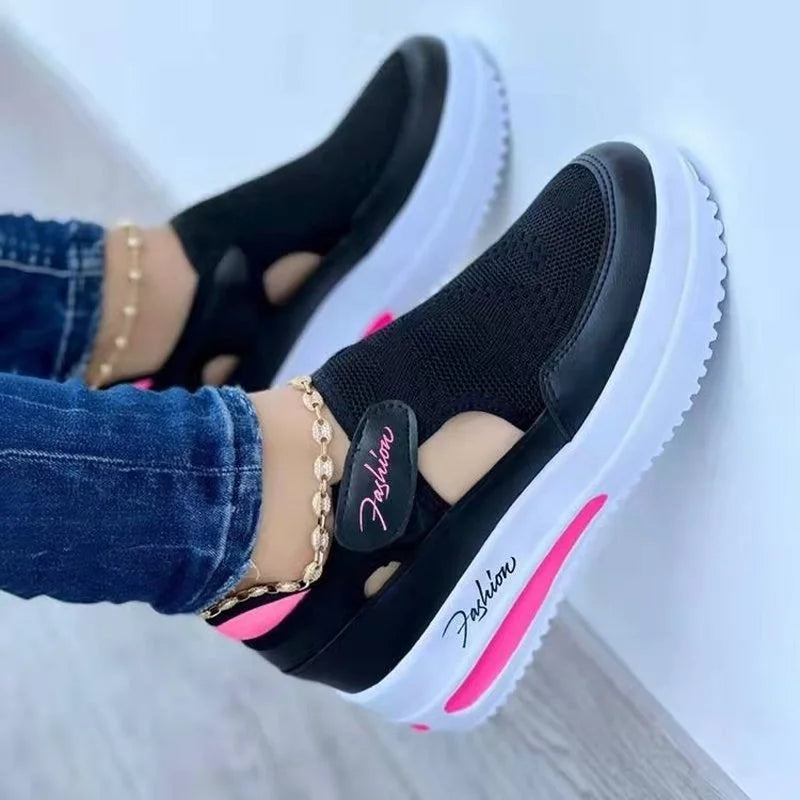 Shoes Womens Sneakers Female Casual Shoes 2025 Summer New Breathable Mesh Ladies Sport Shoes Vulcanized Women Platform