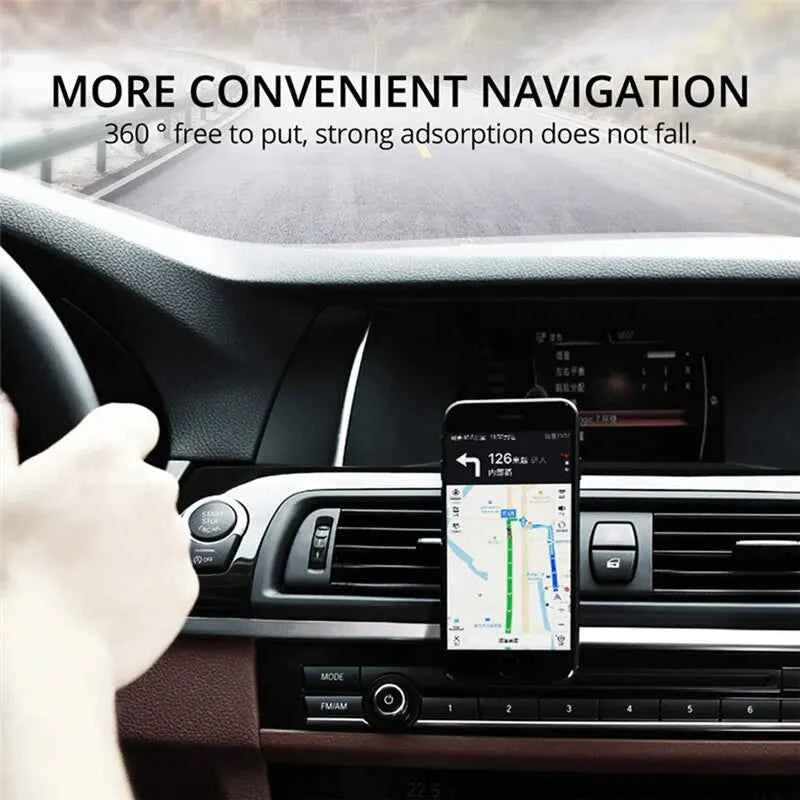 360 Magnetic Car Phone Holder for iPhone 15, 14, XR, Xiaomi, Huawei, Samsung - Adjustable Smartphone Stand and GPS Support - Pulse Electro