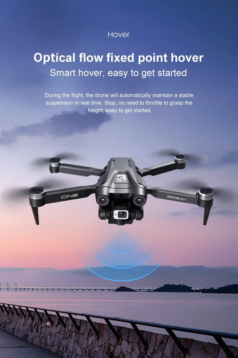 Xiaomi Z908Pro Max Drone Professional Dual Camera HD 8K Brushless Motor GPS FPV Obstacle Avoidance Folding Quadcopter UVA 10000M