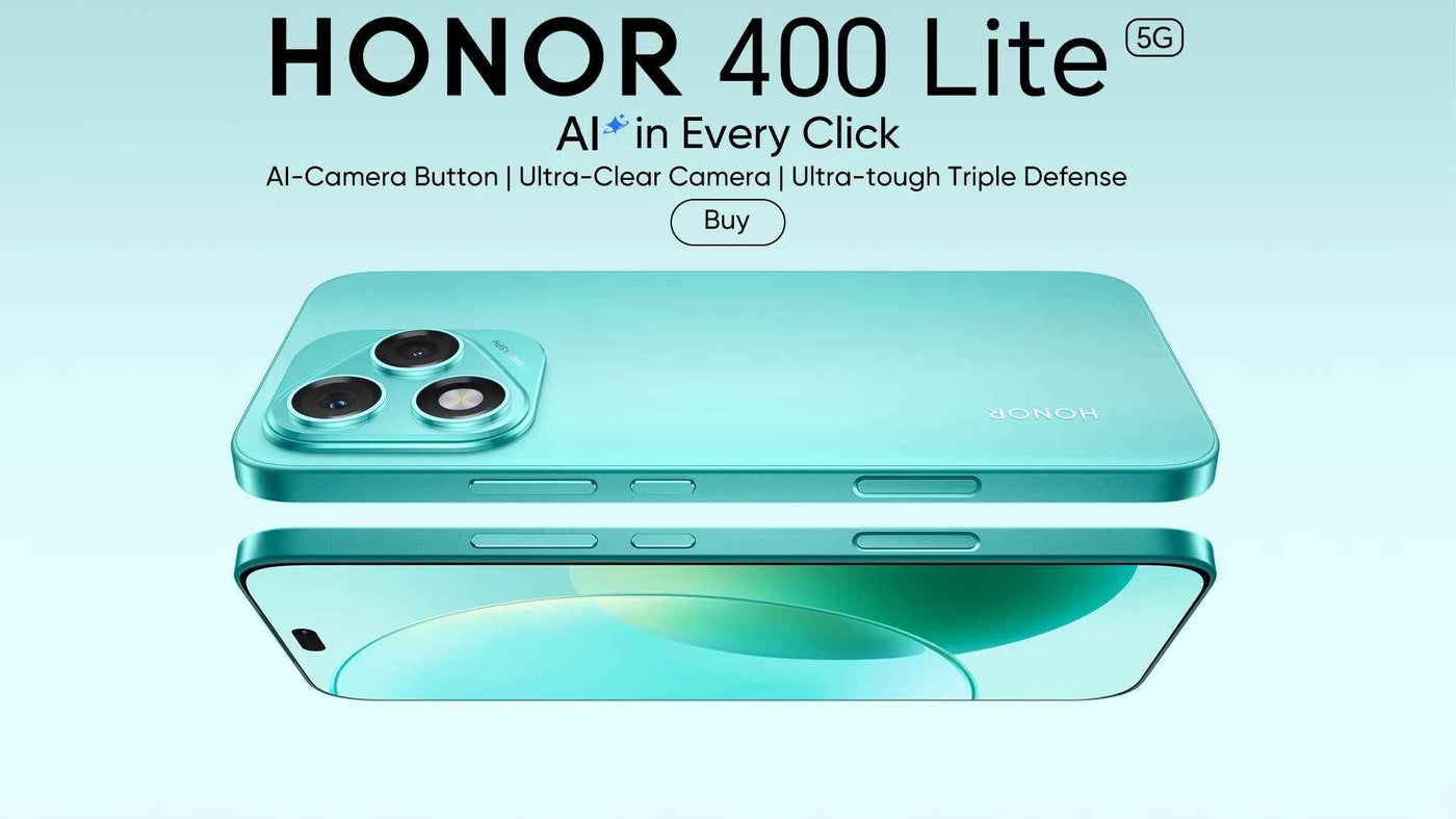 2025 HONOR 400 Lite 5G Smartphone with Mediatek Dimensity 7025, 6.7'' 120Hz AMOLED Display, 108MP Camera, and 5230mAh Battery - Pulse Electro