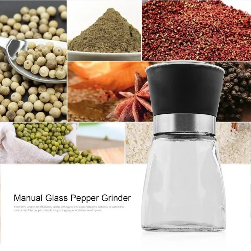 Manual Salt Pepper Mill Adjustable  Seasoning Bottle