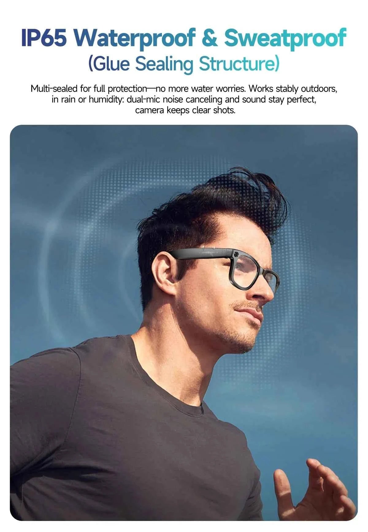 AI Smart Glasses with 8MP Camera, Bluetooth Call & Music Play, 100+ Languages Translation for Men and Women 2025 - Pulse Electro