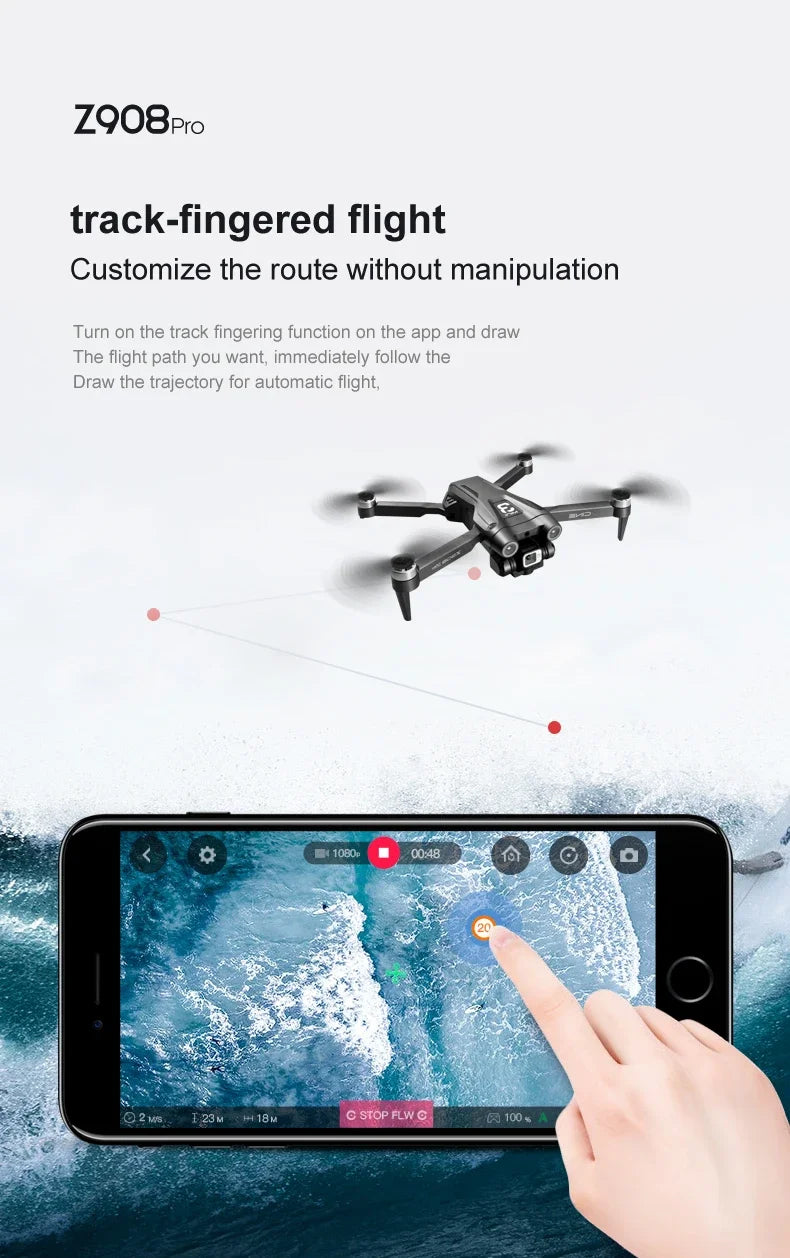 Xiaomi Z908Pro Max Drone Professional Dual Camera HD 8K Brushless Motor GPS FPV Obstacle Avoidance Folding Quadcopter UVA 10000M