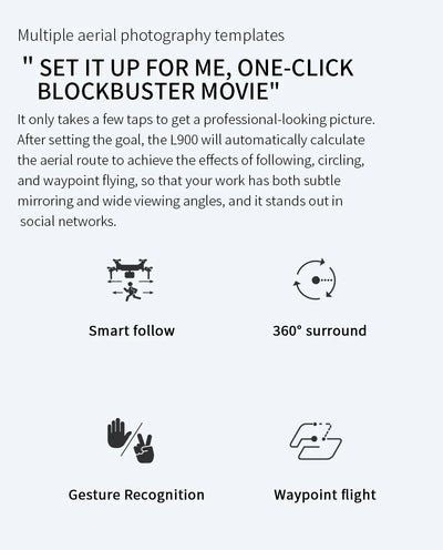 L900 Pro 4K Professional 5G GPS HD Dual Camera Photography Brushless Foldable Quadcopter Drone