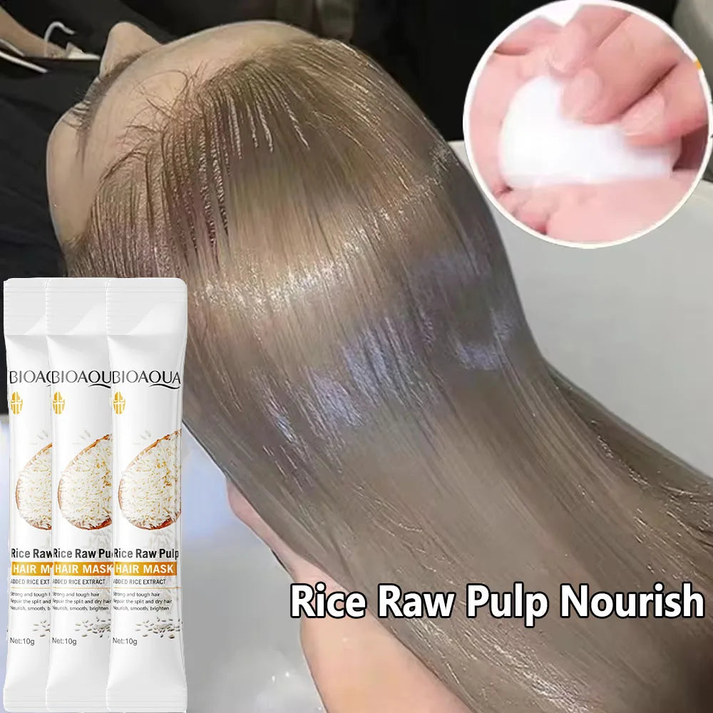 Magical Keratin Hair Mask 5 Seconds Repair Damaged Frizzy Hair Soft Smooth Shiny Rice Nutrition Moisturizing Nourish Hair Care