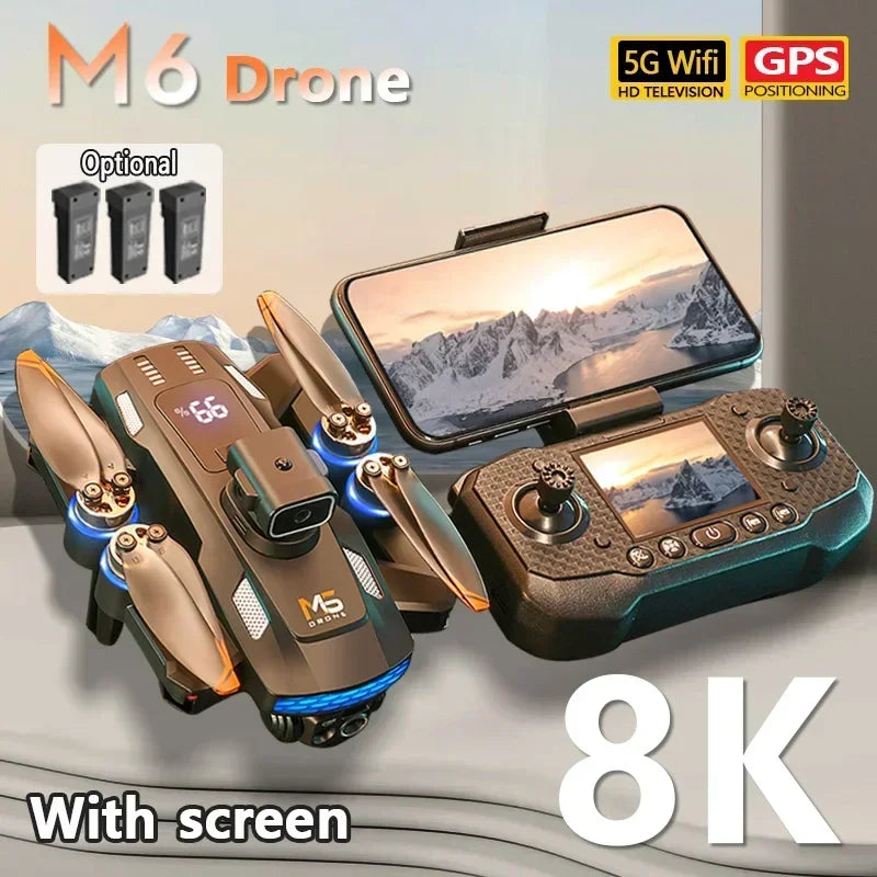 Xiaomi M6 Professional 8K Camera Drone 5G WIFI FPV  UAV With screen remote control avoidance Aerial Quadcopter