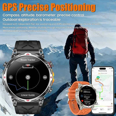 2025 New Military GPS Smartwatch T-Rex3 with 5ATM Waterproof, 650mAh Battery, Heart Rate Monitor, Compass, AI GPT, and Sports Tracker for Men - Pulse Electro